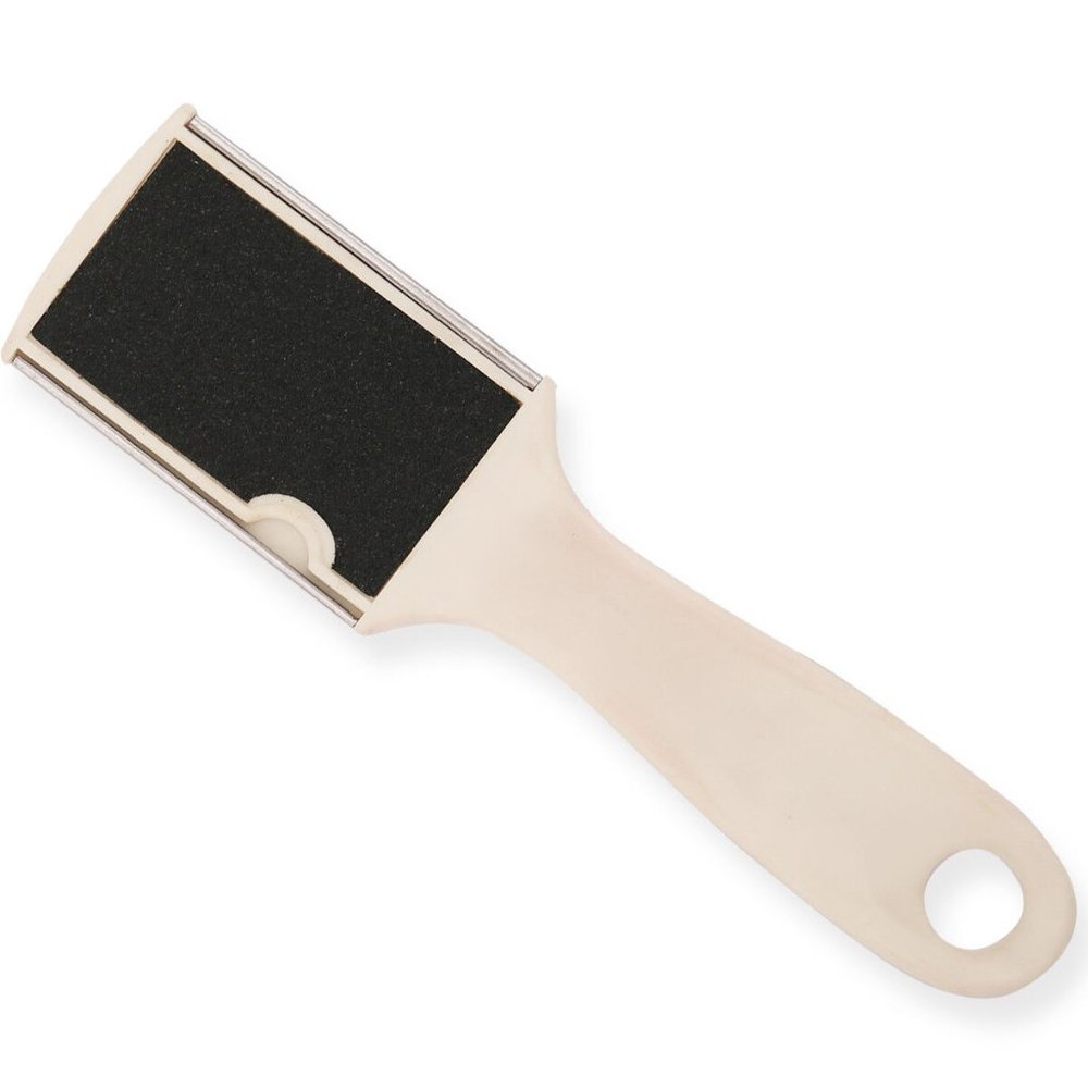 Foot Scraper White professional stainless steel plastic handle